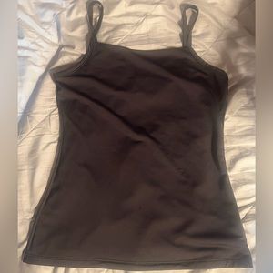 Silky Double Layered Grey Tank Top Size Small